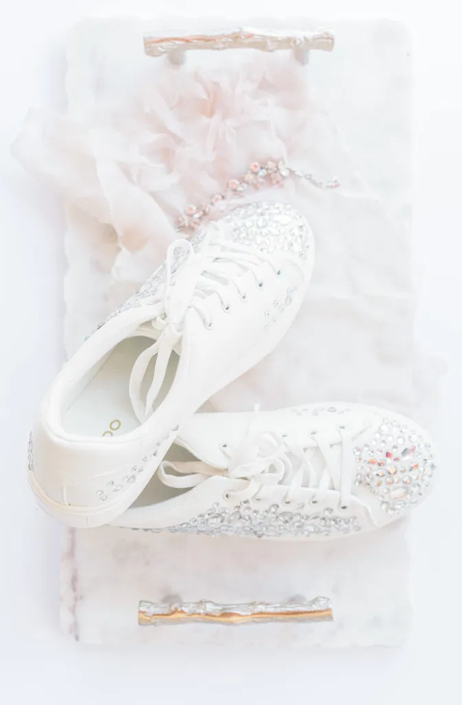 Diamond Aldo Shoes on your Wedding Day - Bright and Airy -  Natural Wedding Posing - Ideas for what to wear for Blush Wedding Photography, Modern Wedding Blush &. Navy Wardrobe inspiration- Unsure of what to wear for your wedding, we've got you! Romantic white with greenery, blush and navy theme. Grey Loft Studio is Ottawa's Wedding and Engagement Photographer for Real couples, showcasing photos that are modern, bright, and fun.