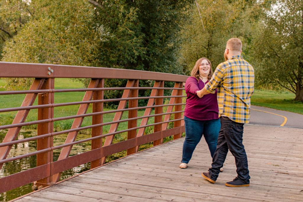 Ring around the Rosy Pose- Engagement Session - Ottawa Wedding Photographer - Grey Loft Studio - Wedding in Ottawa -
Yellow & Plaid with Burgundy Knit Sweater and Jeans