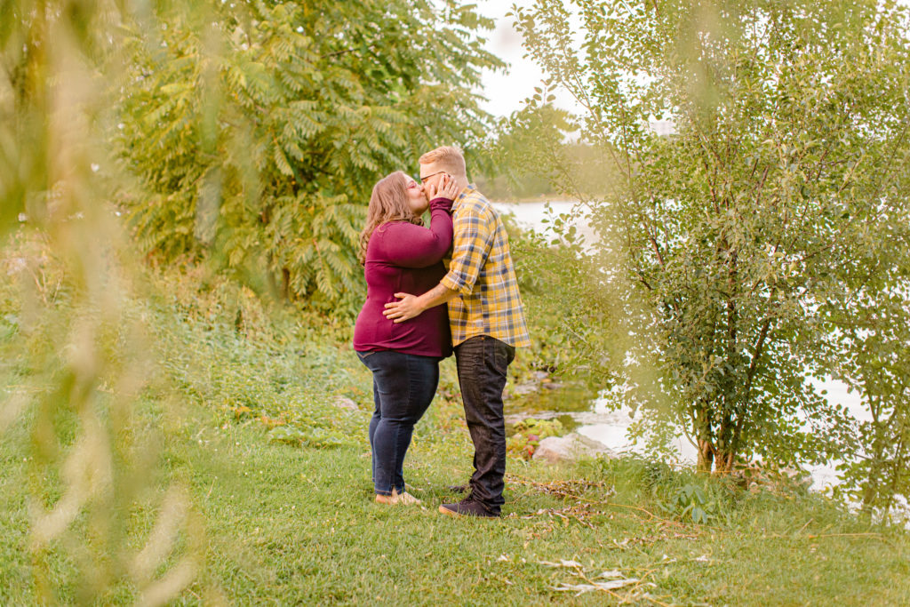 Kissing under Willow Tree by the Water- Engagement Session - Ottawa Wedding Photographer - Grey Loft Studio - Wedding in Ottawa -
Yellow & Plaid with Burgundy Knit Sweater and Jeans