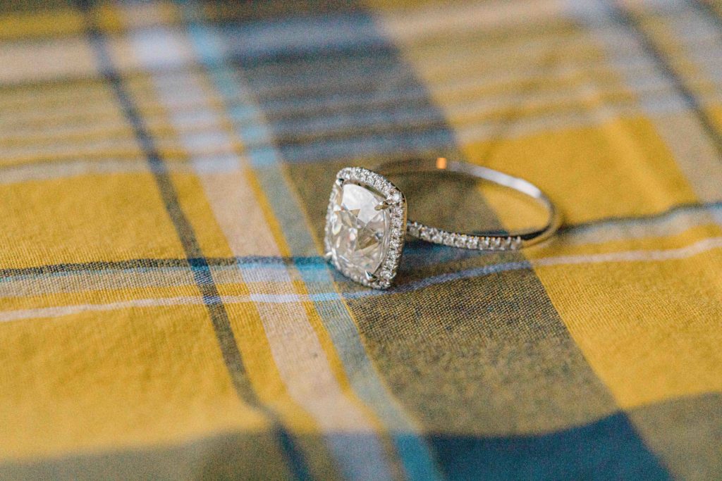 Ring Shot on Yellow Plaid Shirt from  Session - Ottawa Wedding Photographer - Grey Loft Studio - Wedding in Ottawa - 