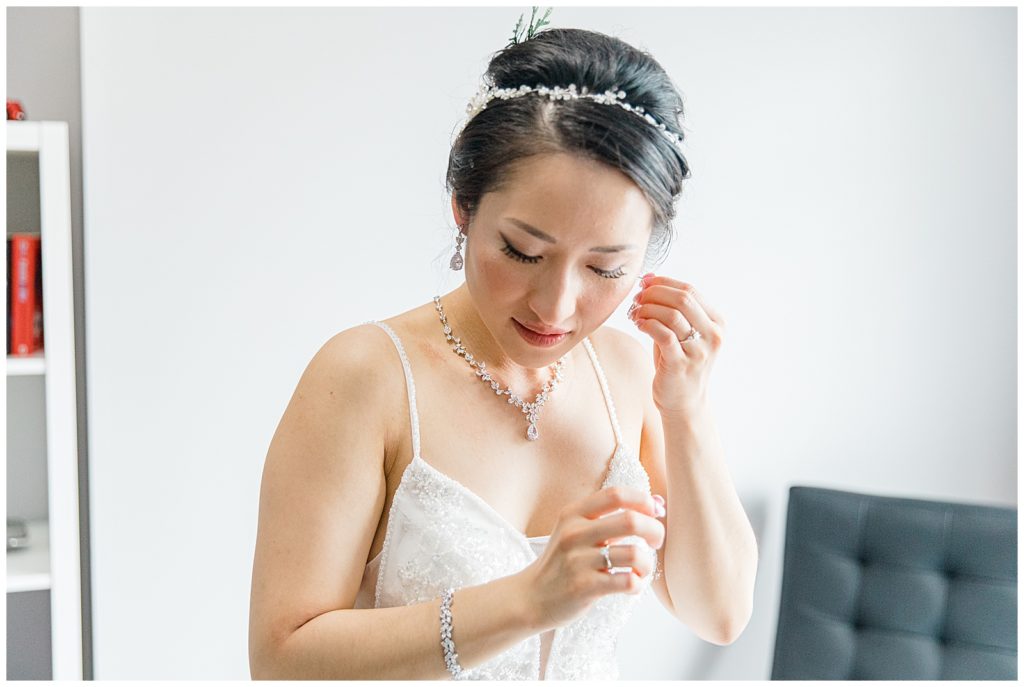 Beautiful Asian Bride getting Ready on Wedding Day - Lisa & Pat - Grey Loft Studio - Wedding Photo & Video Team - Light and Airy - Ottawa Wedding Photographer & Videographer