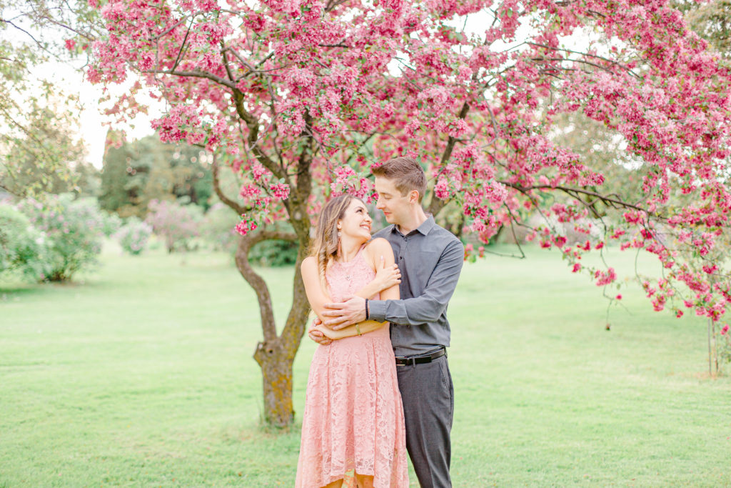 Cherry Blossom Photos in Ottawa - Arboretum - Beautiful Couple - Grey Loft Studio 
